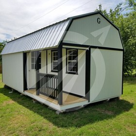 Graceland Corner Porch Lofted Barn Cabin