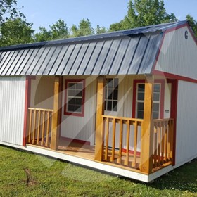 Graceland Corner Porch Lofted Barn Cabin