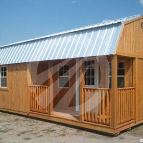 Graceland Corner Porch Lofted Barn Cabin