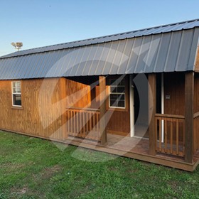 Graceland Corner Porch Lofted Barn Cabin